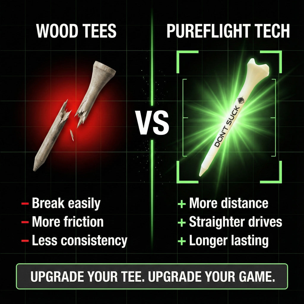 DON’T SUCK™ Golf Tees – PureFlight™ 4-Prong Design (50-Pack)