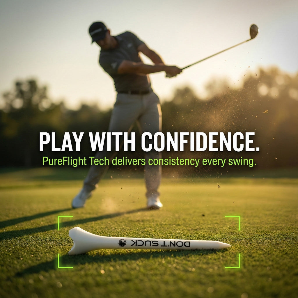 DON’T SUCK™ Golf Tees – PureFlight™ 4-Prong Design (50-Pack)