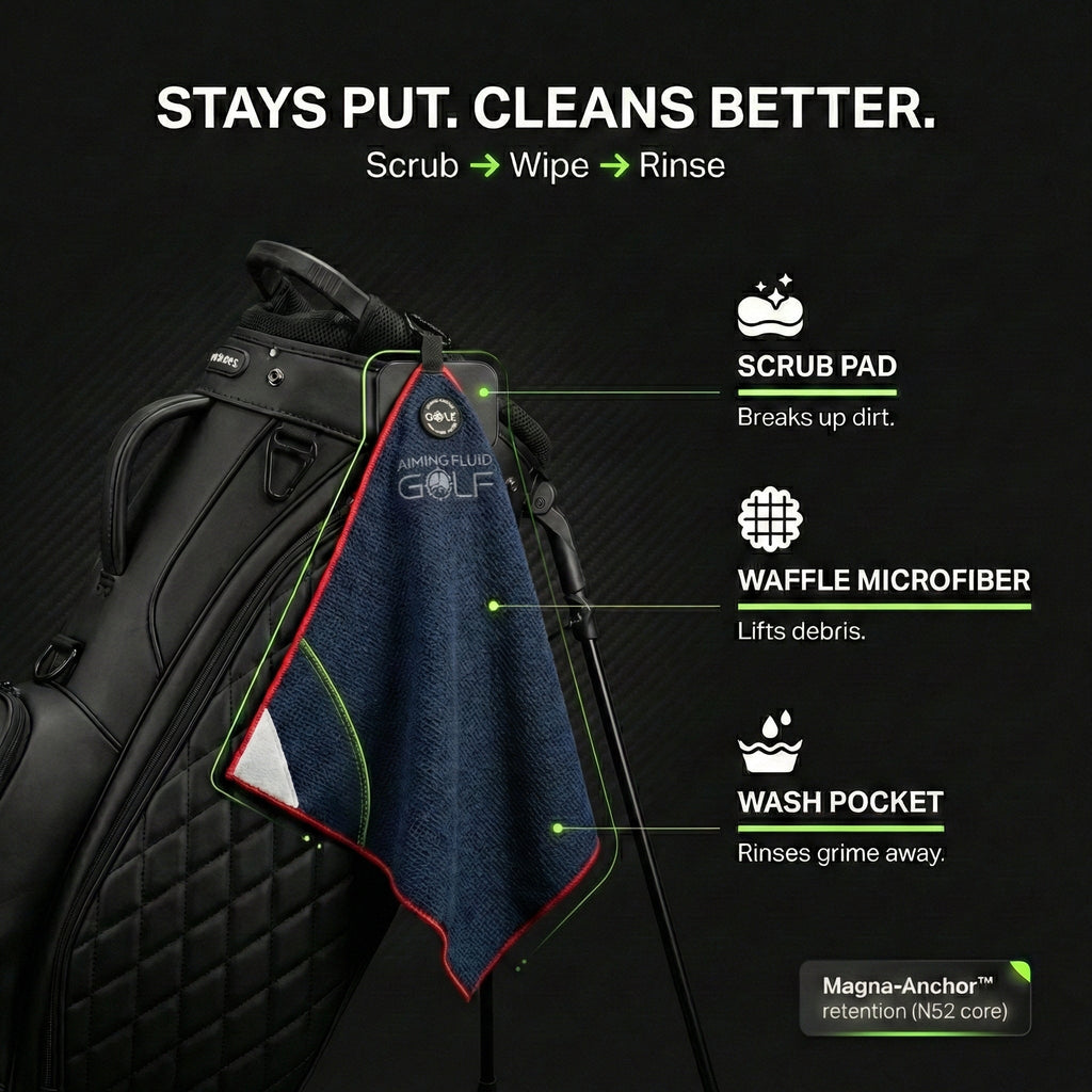 Magna-Anchor™ Magnetic Golf Towel – Stubby (16×24)