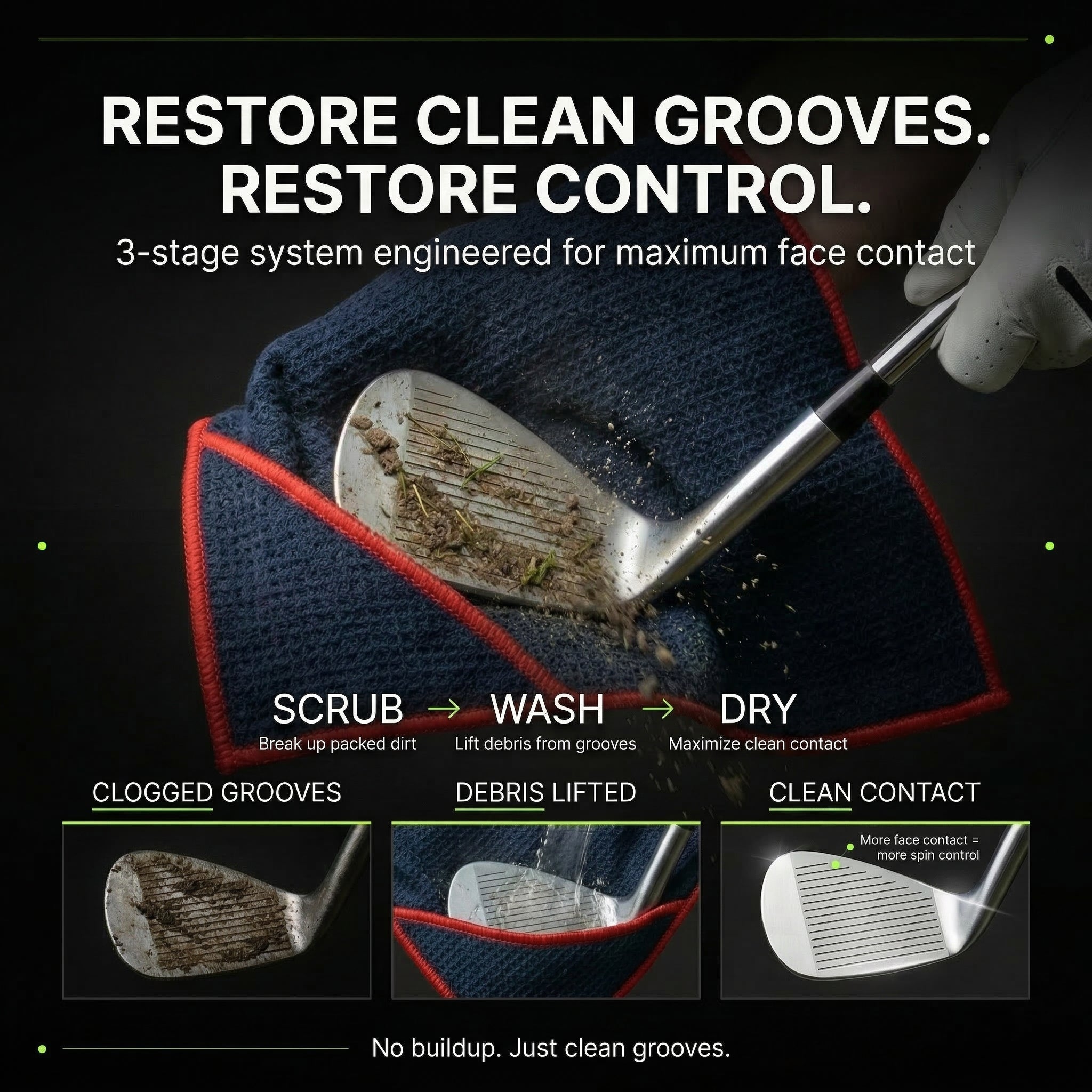 Magna-Anchor™ Magnetic Golf Towel – Stubby (16×24)